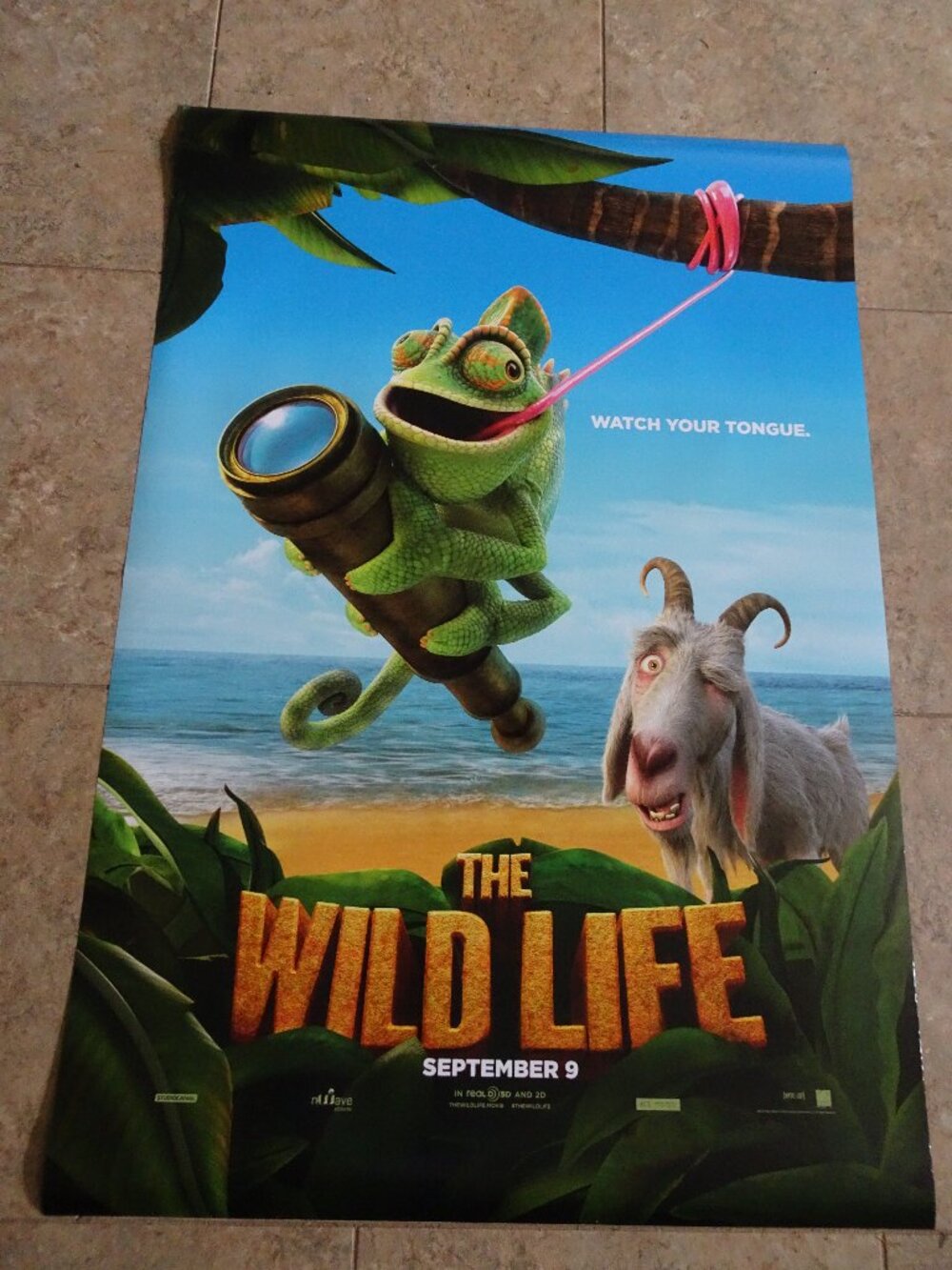 The Wild Life - Movie Poster with Carmello the Chameleon - Advanced - Tongue